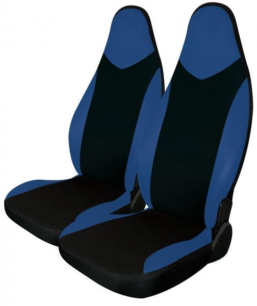 Coprisedili anteriori Sporty tg. unica tess. nero/blu elettrico