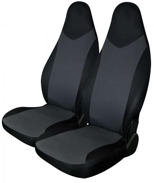 Coprisedili anteriori Sporty tg. unica tess. nero/antracite