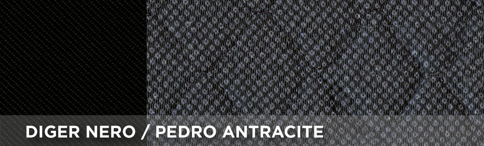 Coprisedili anteriori Espresso Restyle tg. speciale tess. misto cotone trapuntato antracite/nero - immagine 2