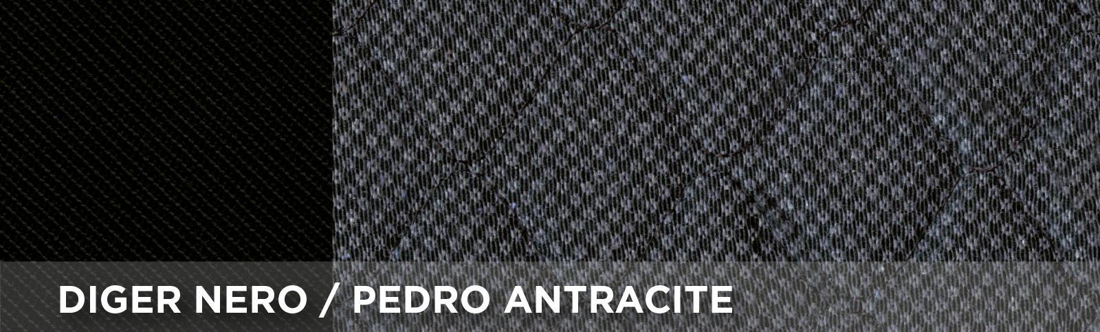 Coprisedili anteriori Centauro tg. universale tess. misto cotone trapuntato antracite/nero - immagine 2
