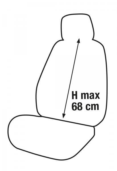 Coprisedili anteriori Centauro tg. universale tess. misto cotone trapuntato antracite/nero - immagine 3