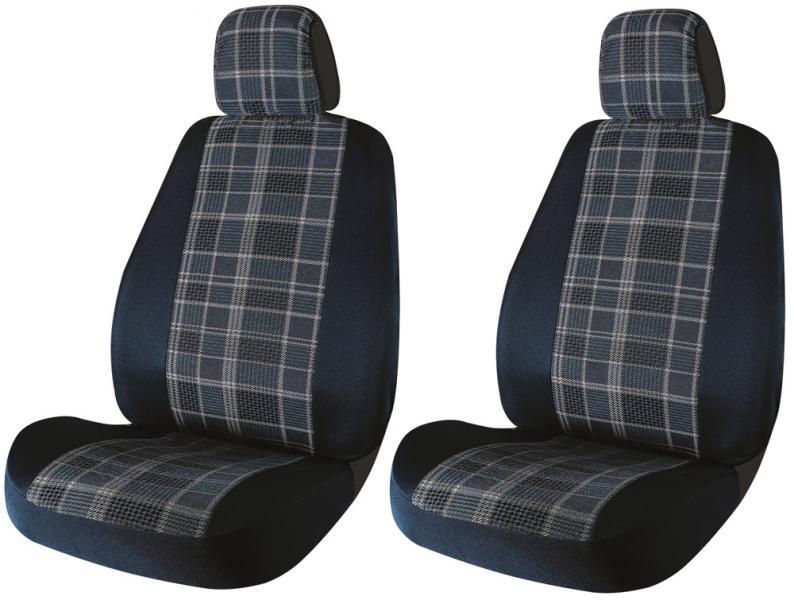 Coprisedili anteriori Fast&Smart tg. media tess. misto cotone avio/navy