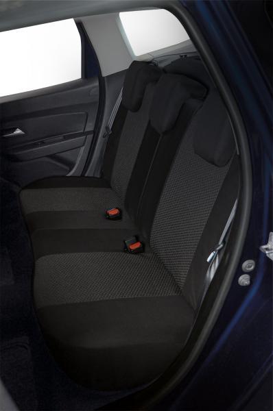 Serie completa coprisedili Fast&Smart tg. speciale tess. misto cotone antracite/nero - immagine 3