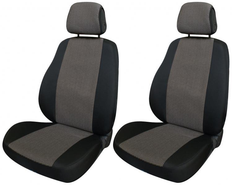 Serie completa coprisedili Fast&Smart tg. speciale tess. misto cotone nero/antracite - immagine 2