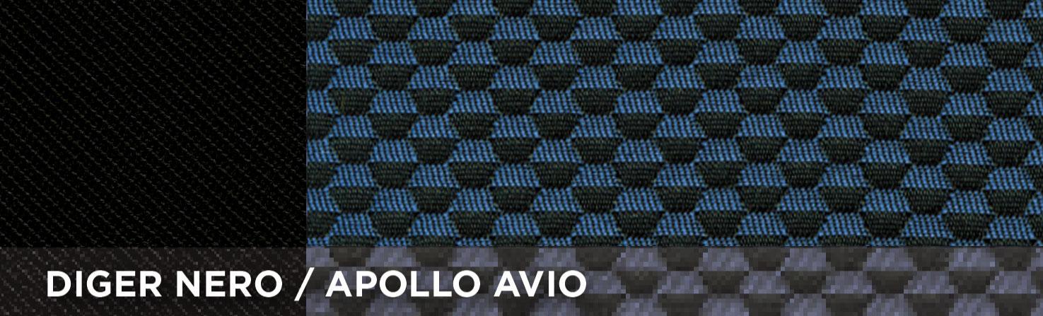 Serie completa coprisedili Fast&Smart tg. grande tess. misto cotone nero/avio - immagine 2