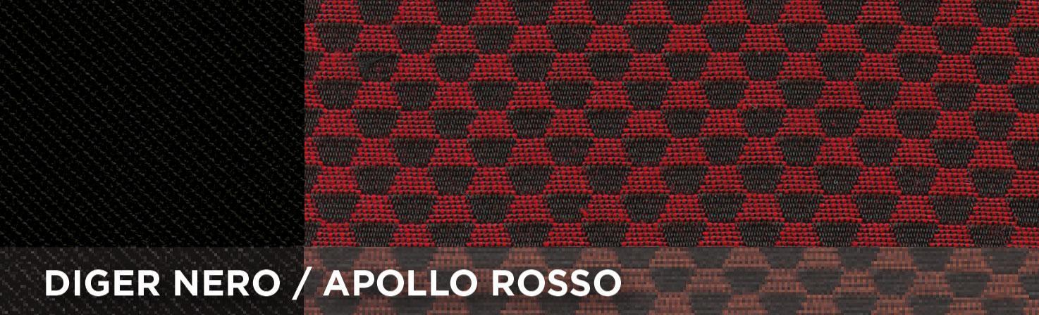 Serie completa coprisedili Fast&Smart tg. grande tess. misto cotone nero/rosso - immagine 4