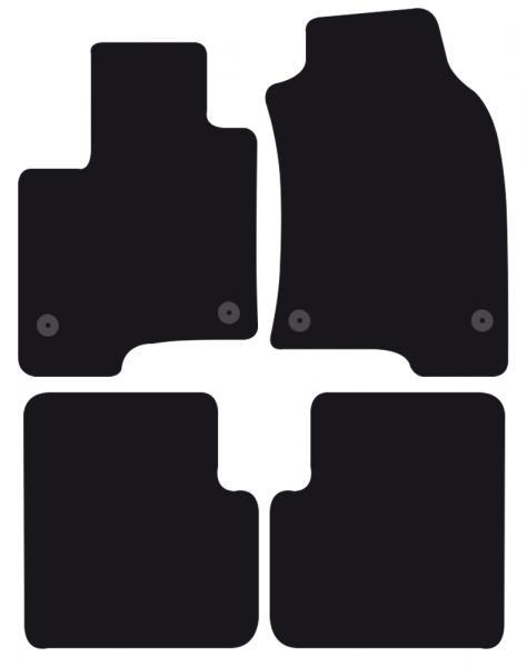 Tappeti moquette Tailor FIAT Panda III 12>20, 20> (fix originali) (no ibrida)
