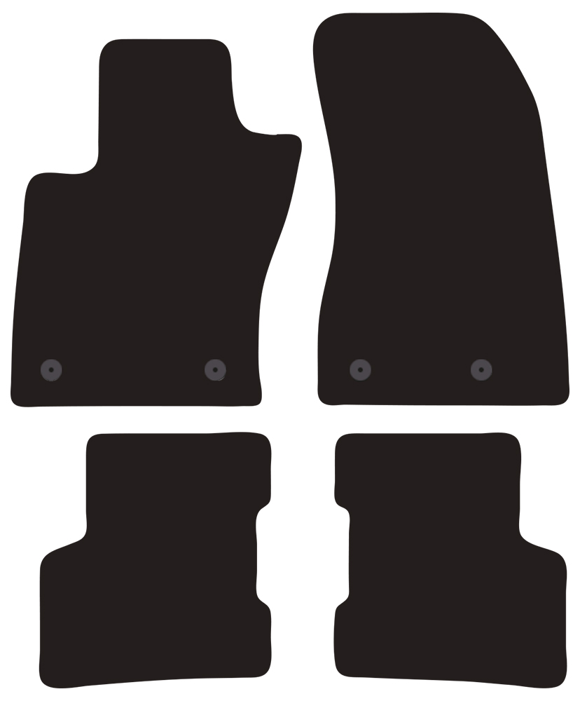Tappeti moquette Tailor JEEP Renegade 14>18 (distanza fixpoint lato pass. = 20 cm)