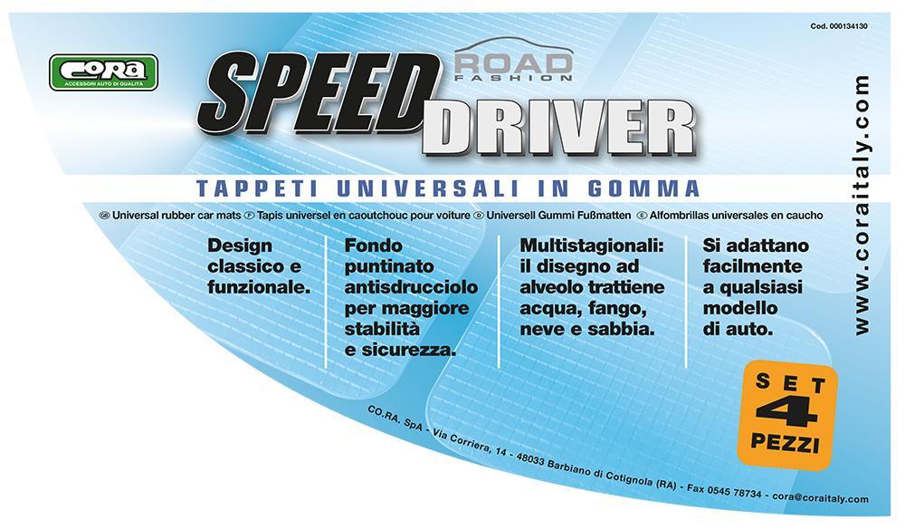 Set 4 tappeti gomma universali Speed Driver - immagine 4