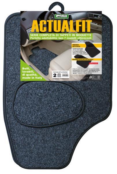 Set 4 tappeti moquette Actualfit grigio mod. 2
