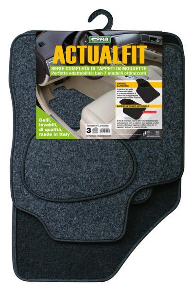 Set 4 tappeti moquette Actualfit grigio mod. 3