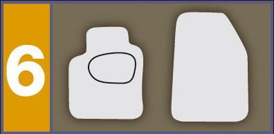 Set 4 tappeti moquette Actualfit grigio mod. 6 - immagine 2