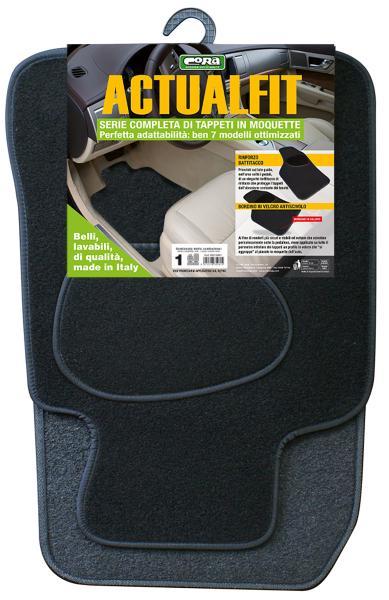 Set 4 tappeti moquette Actualfit nero mod. 1