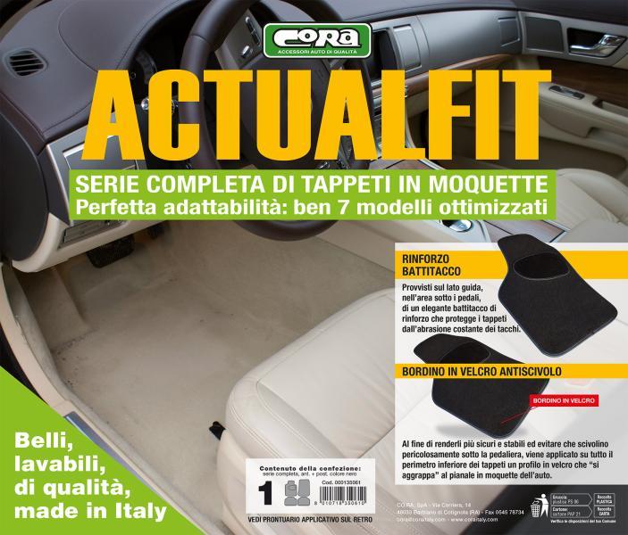 Set 4 tappeti moquette Actualfit nero mod. 1 - immagine 3