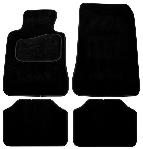 Set 4 tappeti moquette Platinum Velour nero mod. 1