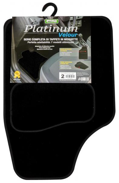 Set 4 tappeti moquette Platinum Velour nero mod. 2 - immagine 2