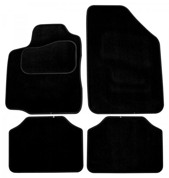 Set 4 tappeti moquette Platinum Velour nero mod. 3