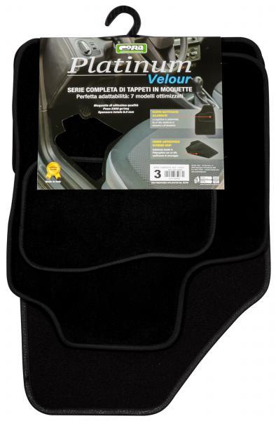 Set 4 tappeti moquette Platinum Velour nero mod. 3 - immagine 2