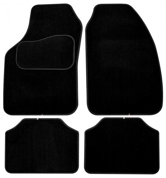 Set 4 tappeti moquette Platinum Velour nero mod. 4