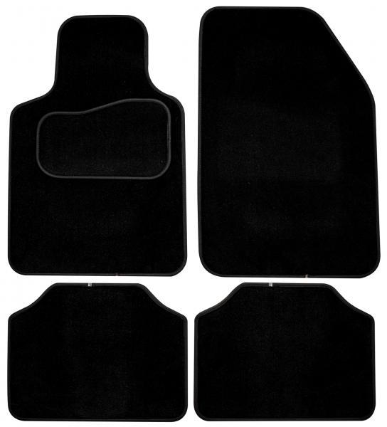 Set 4 tappeti moquette Platinum Velour nero mod. 5