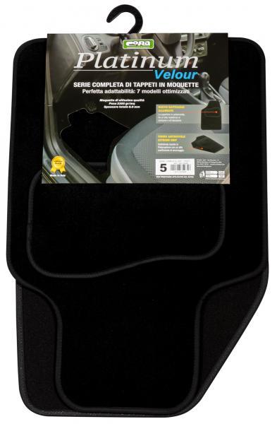 Set 4 tappeti moquette Platinum Velour nero mod. 5 - immagine 2