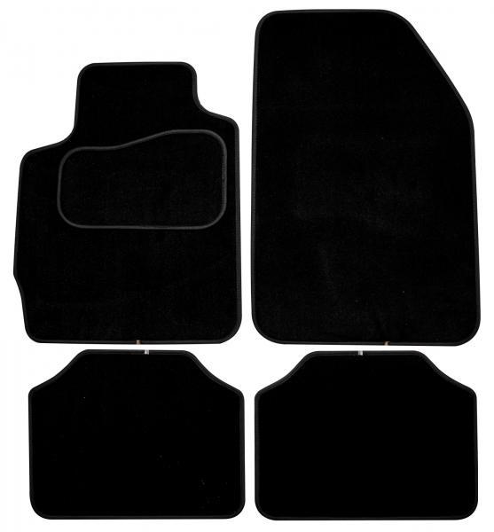 Set 4 tappeti moquette Platinum Velour nero mod. 6