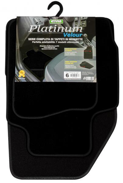 Set 4 tappeti moquette Platinum Velour nero mod. 6 - immagine 2