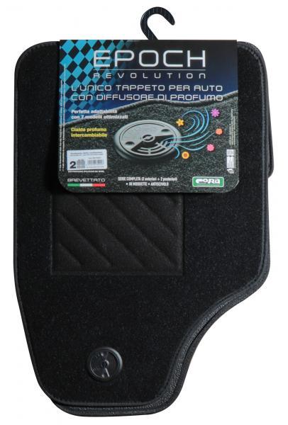 Set 4 tappeti moquette con profumatore Epoch Revolution nero vaniglia mod. 2
