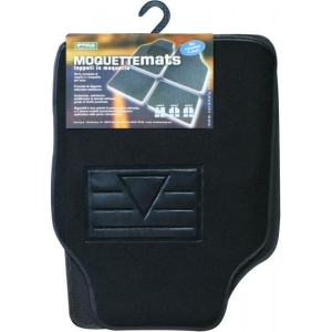 Set 4 tappeti moquette Moquettemats nero mod. A