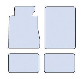 Set 4 tappeti moquette Moquettemats nero mod. A - immagine 2