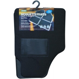 Set 4 tappeti moquette Moquettemats nero mod. B