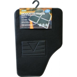 Set 4 tappeti moquette Moquettemats nero mod. C