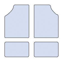Set 4 tappeti moquette Moquettemats nero mod. C - immagine 2