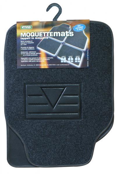 Set 4 tappeti moquette Moquettemats antracite mod. A