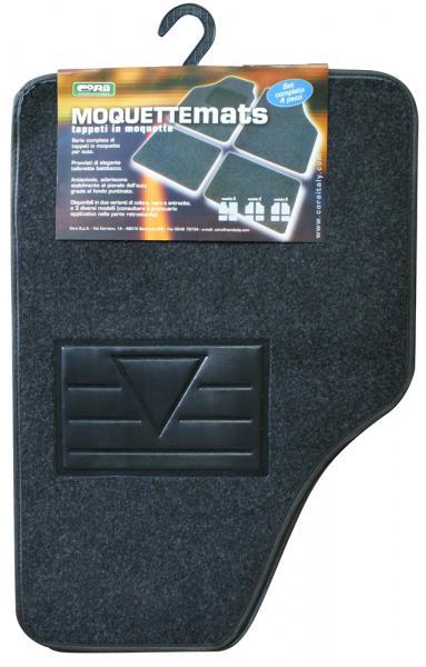 Set 4 tappeti moquette Moquettemats antracite mod. C