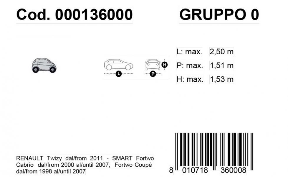Copriauto Gabardine Car mod. 0 - immagine 3