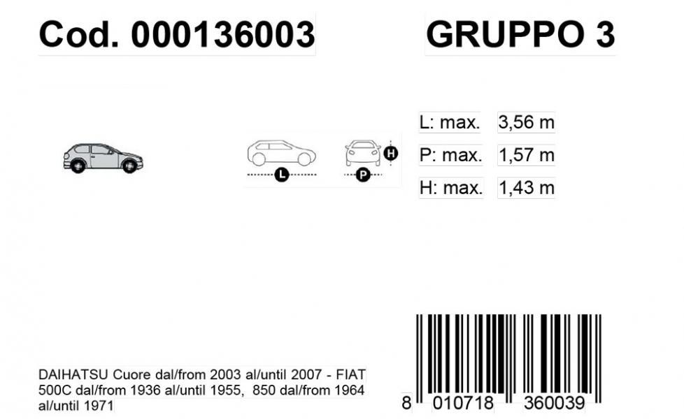 Copriauto Gabardine Car mod. 3 - immagine 3
