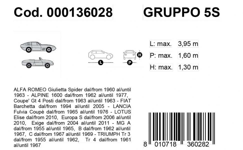 Copriauto Gabardine Car mod. 5S - immagine 3