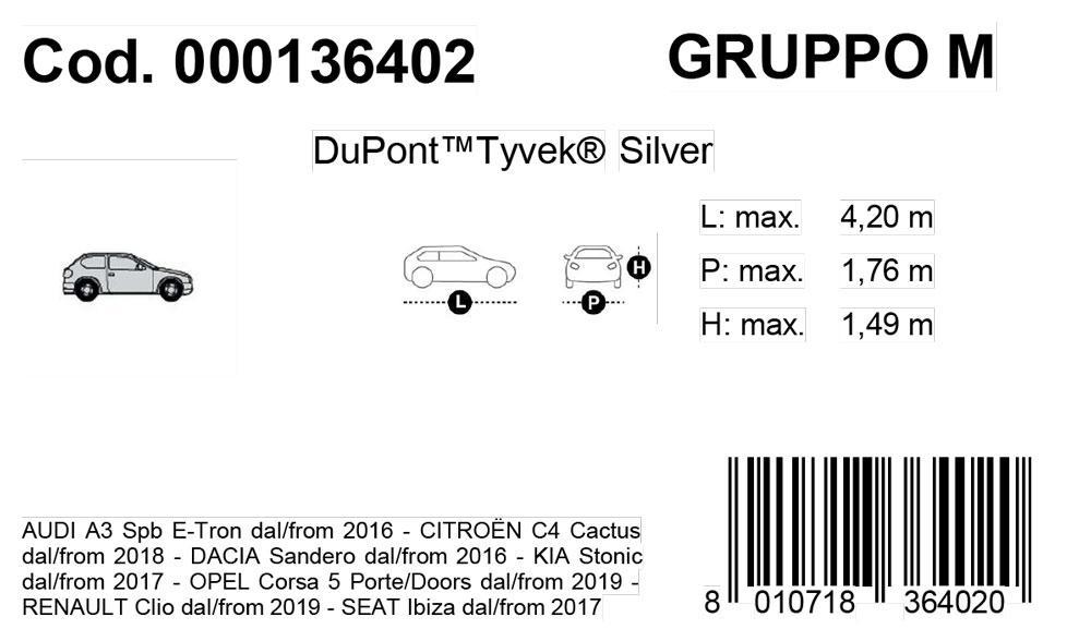 Copriauto Topcover Silver mod. M - immagine 3
