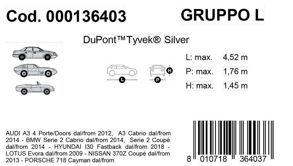 Copriauto Topcover Silver mod. L - immagine 3