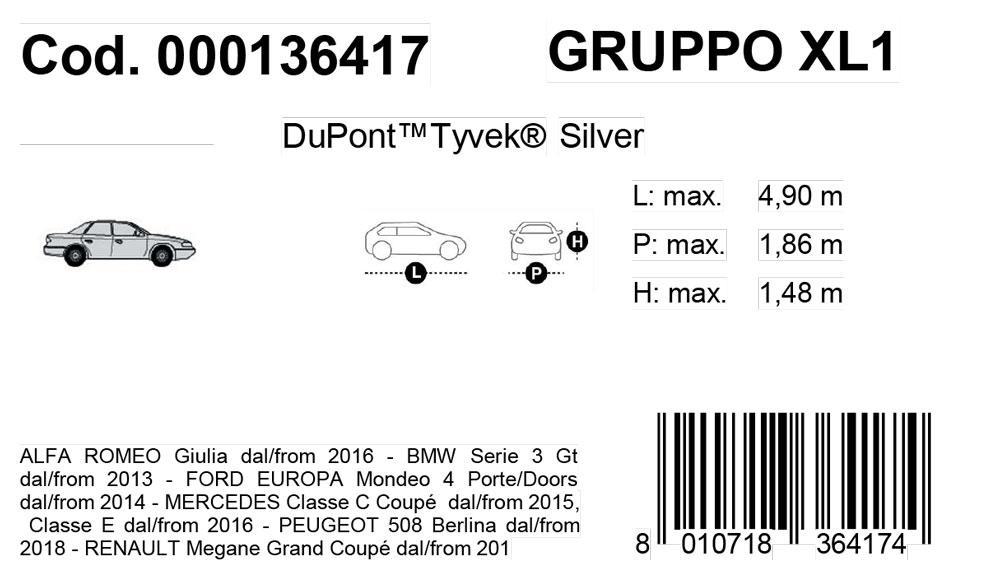 Copriauto Topcover Silver mod. XL1 - immagine 3