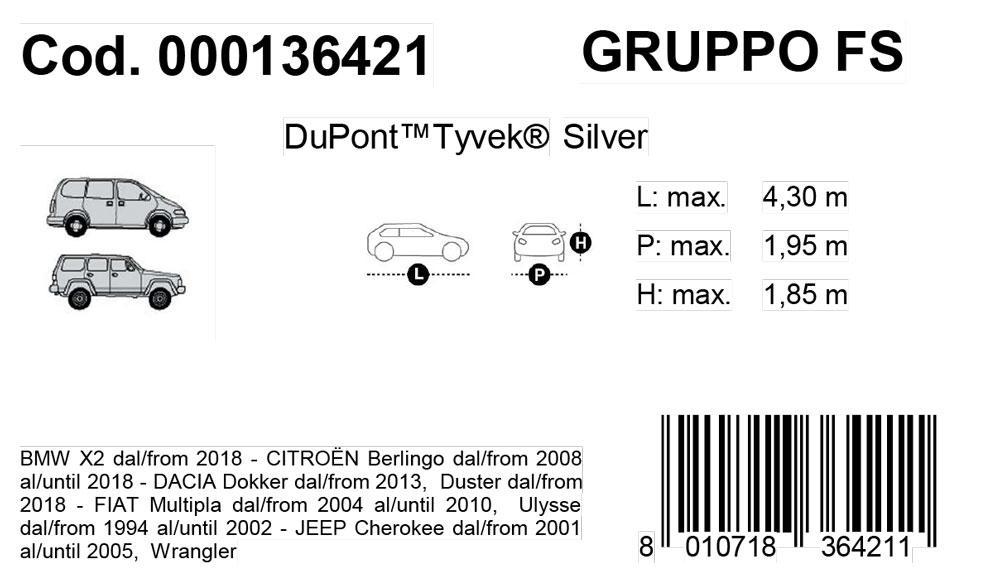 Copriauto Topcover Silver mod. FS - immagine 3