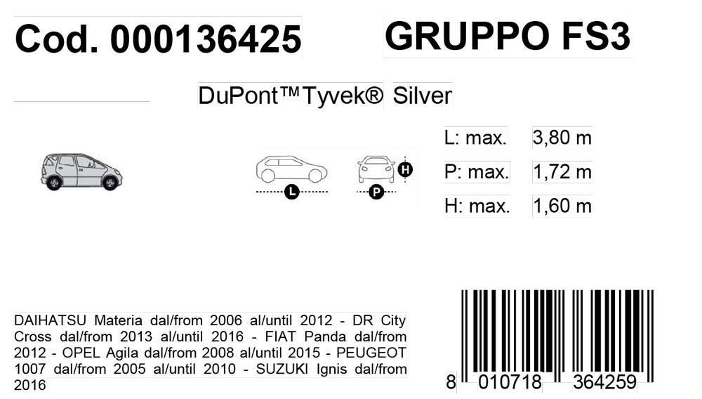 Copriauto Topcover Silver mod. FS3 - immagine 3