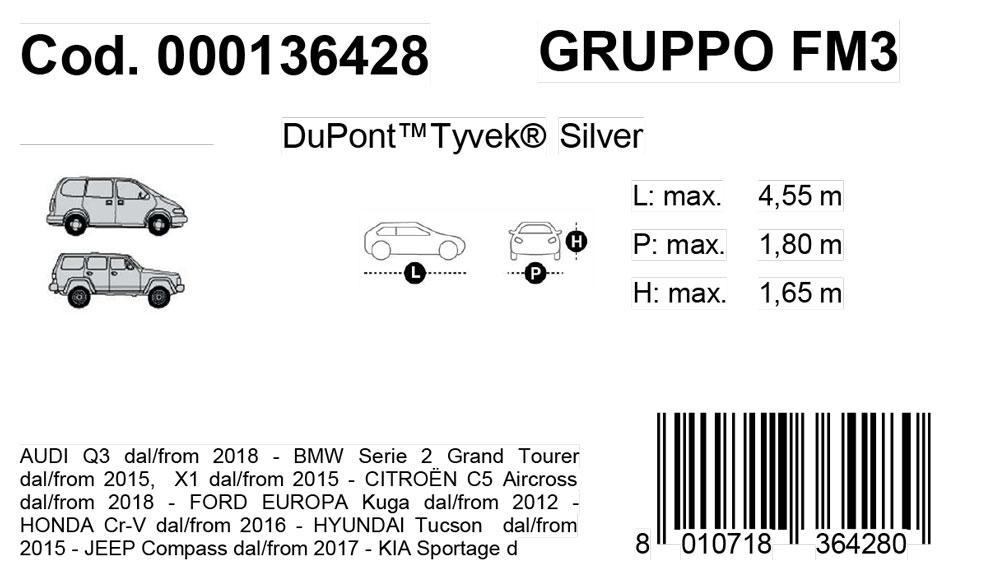 Copriauto Topcover Silver mod. FM3 - immagine 3