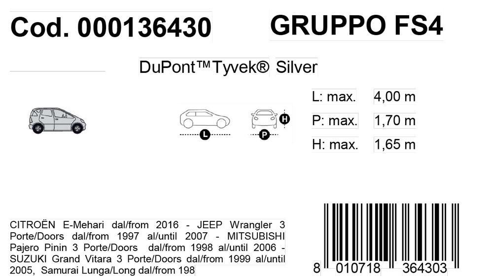 Copriauto Topcover Silver mod. FS4 - immagine 3