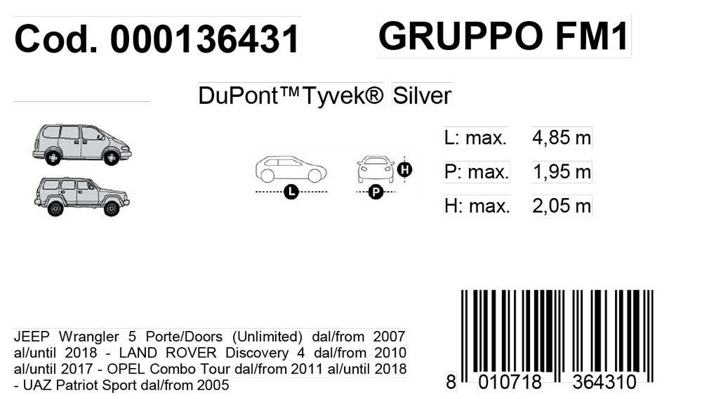 Copriauto Topcover Silver mod. FM1 - immagine 3