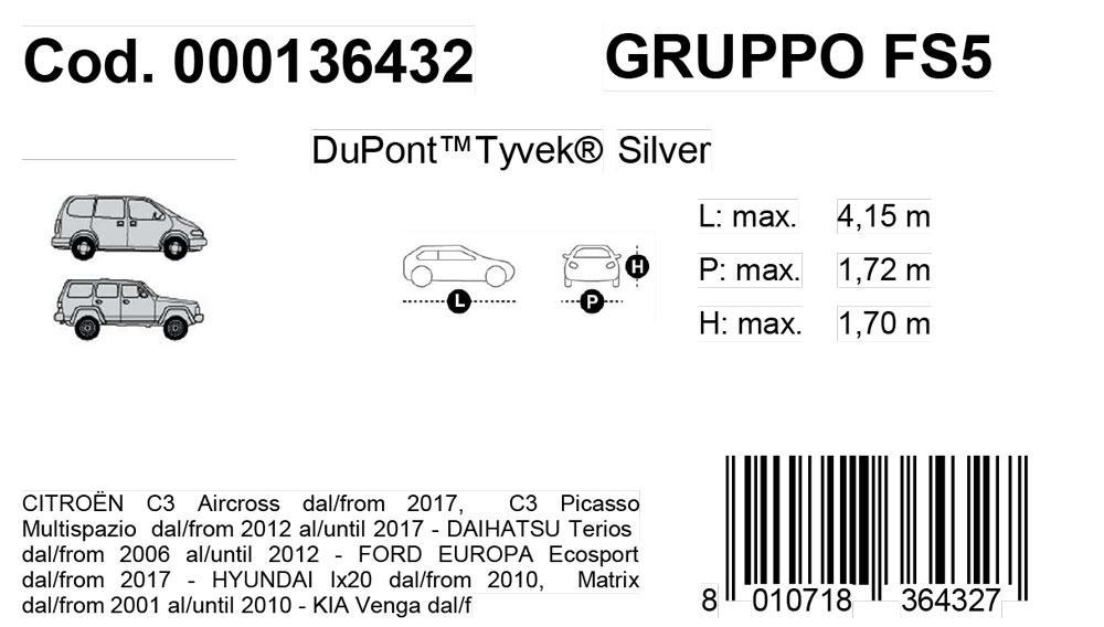 Copriauto Topcover Silver mod. FS5 - immagine 3