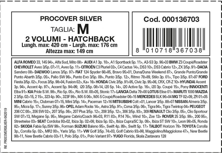 Copriauto Procover Silver mod. M - immagine 3