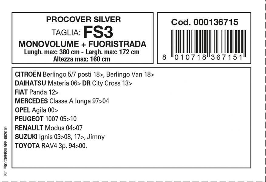 Copriauto Procover Silver mod. FS3 - immagine 3