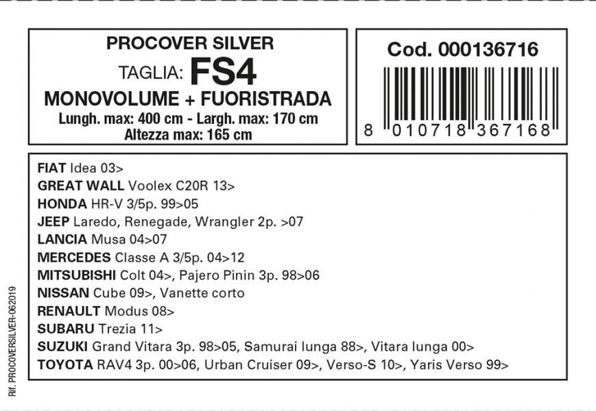 Copriauto Procover Silver mod. FS4 - immagine 3